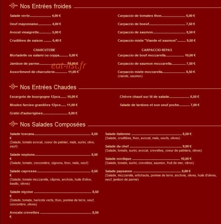 La Toscana — carte page 1