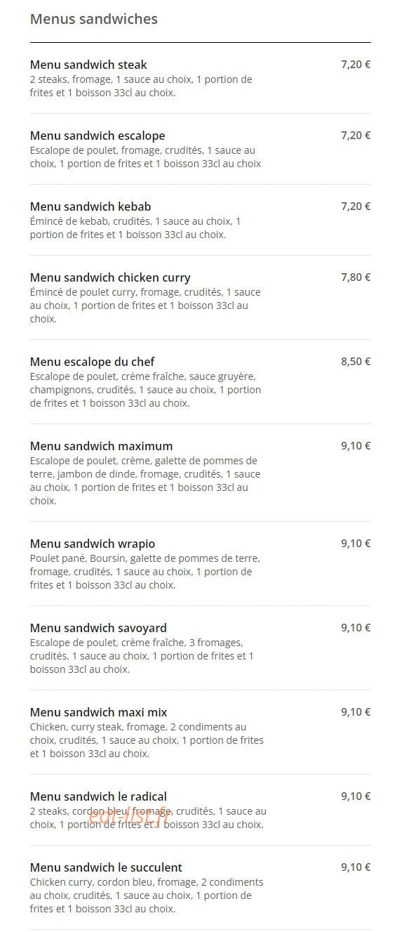 Le Family — carte page 2