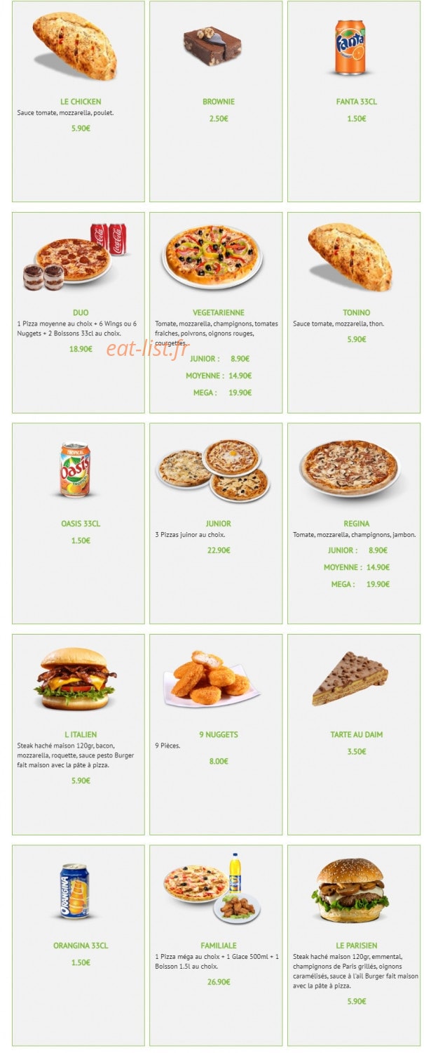 Pizza é Basta — carte page 2