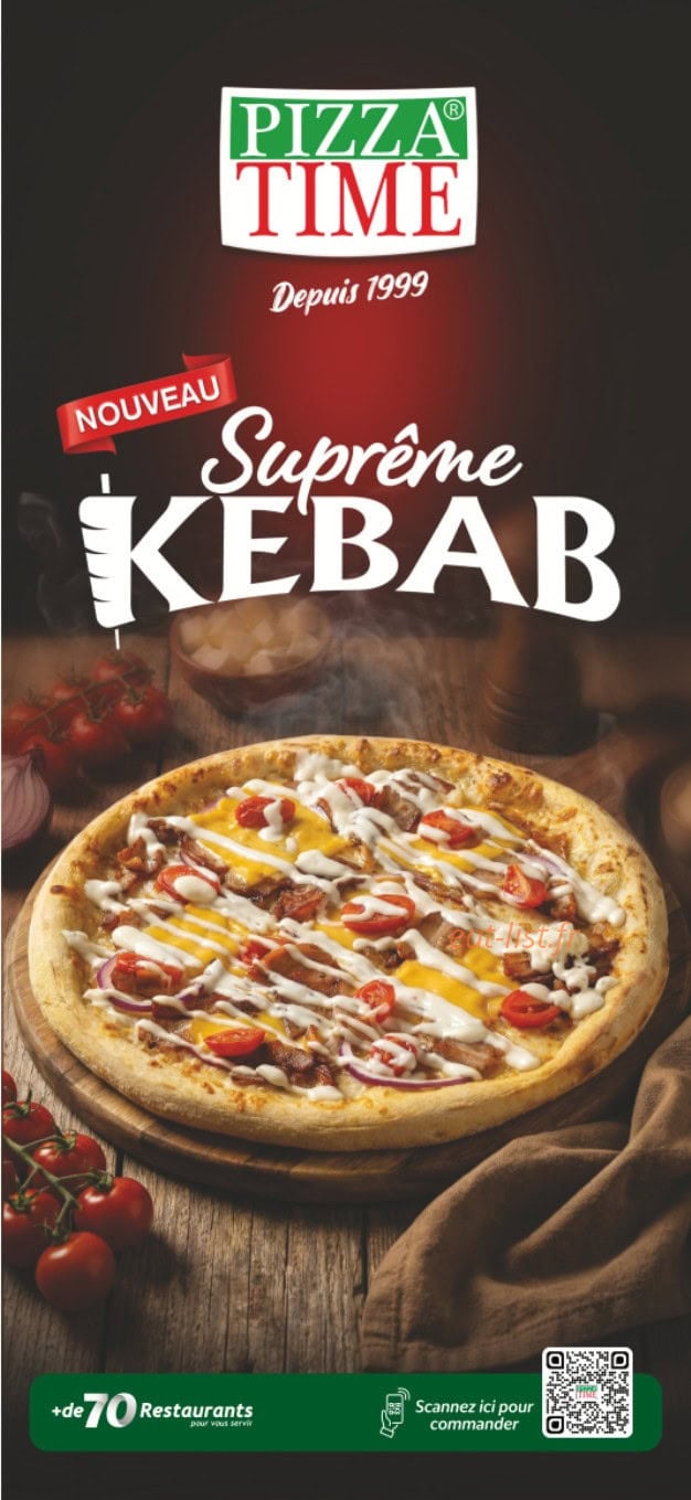 Carte et menu de Pizza Time à Bagnolet — Menu 1