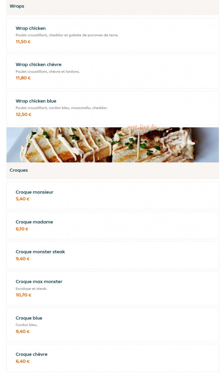 Planet's burger — carte page 13