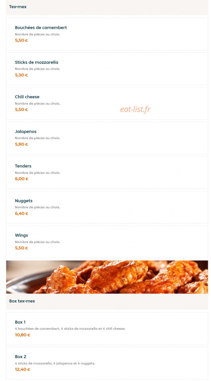 Planet's burger — carte page 14