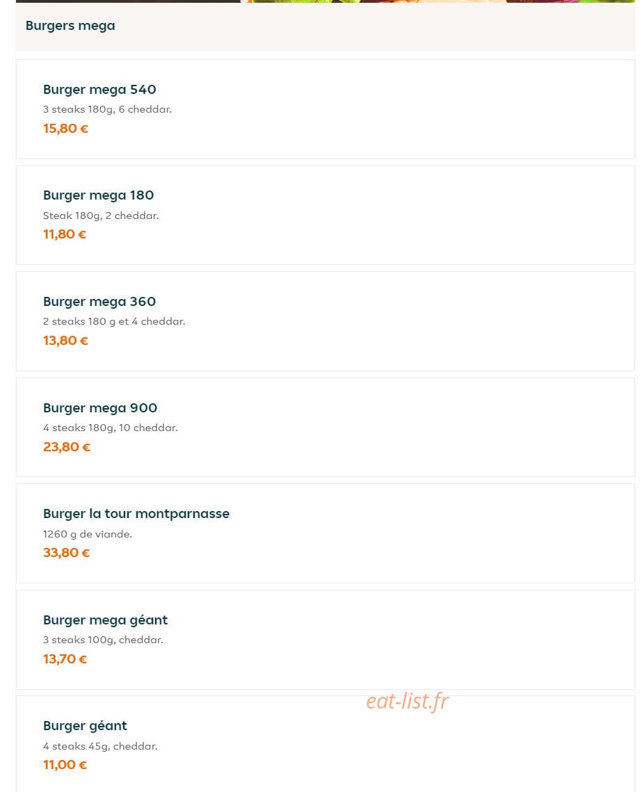 Planet's burger — carte page 9