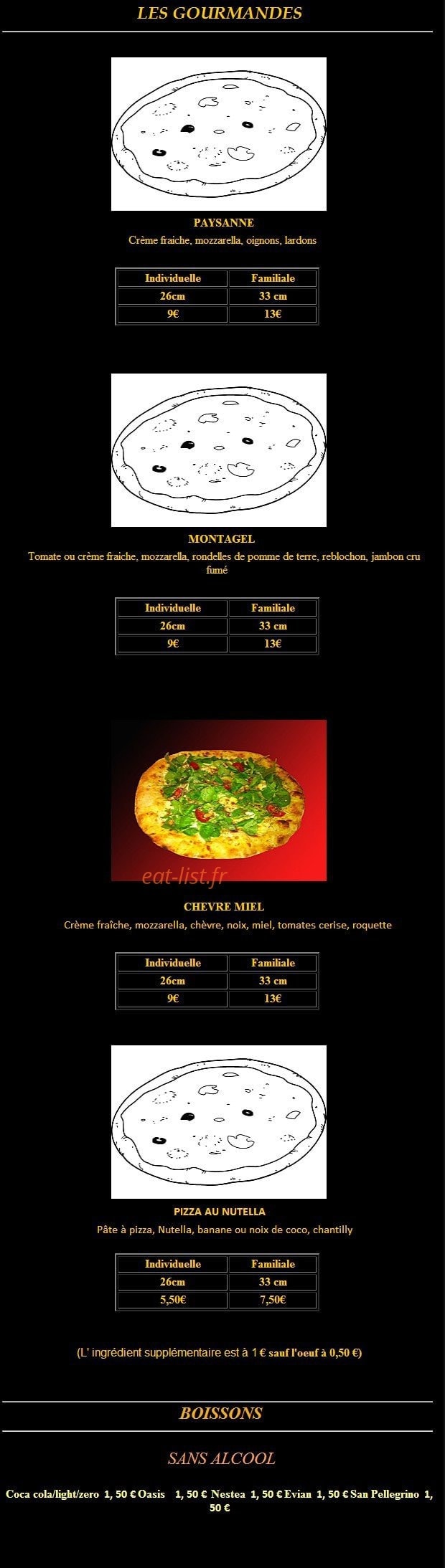 Positano pizz' — carte page 4