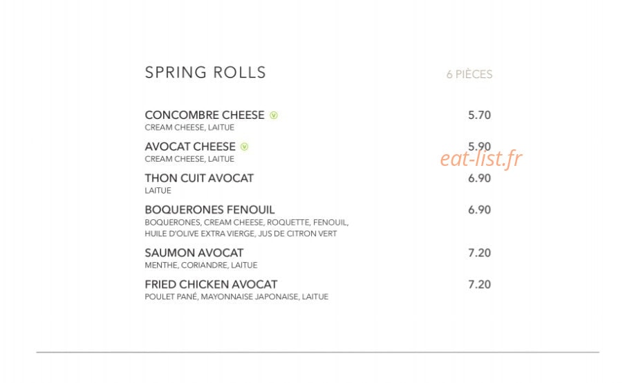 Sushi Shop — carte page 23