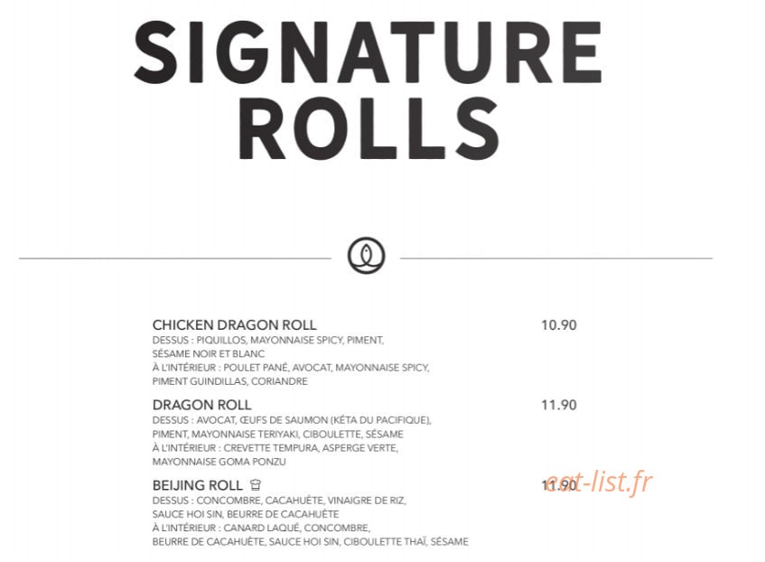 Sushi Shop — carte page 26