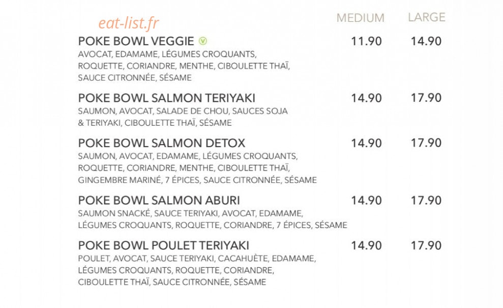 Sushi Shop — carte page 31