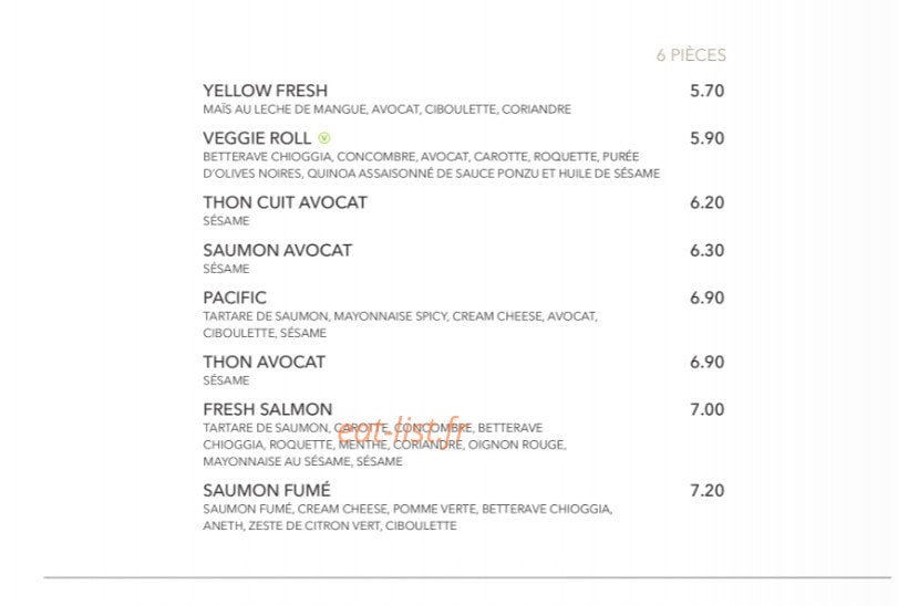 Sushi Shop — carte page 21
