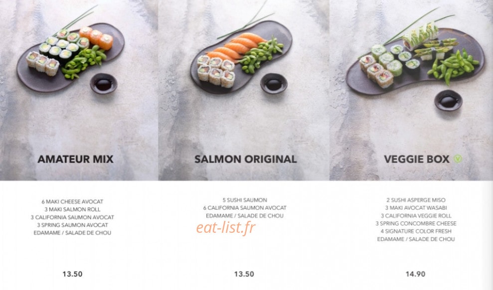 Sushi Shop — carte page 9