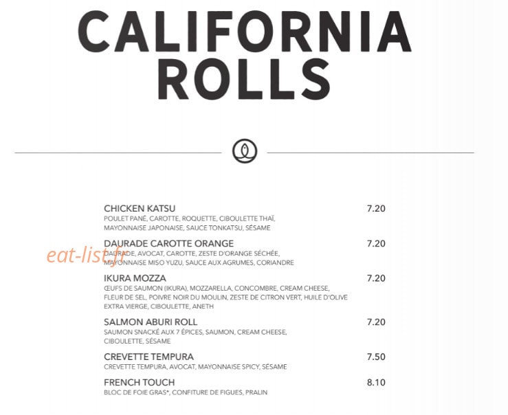 Sushi Shop — carte page 22