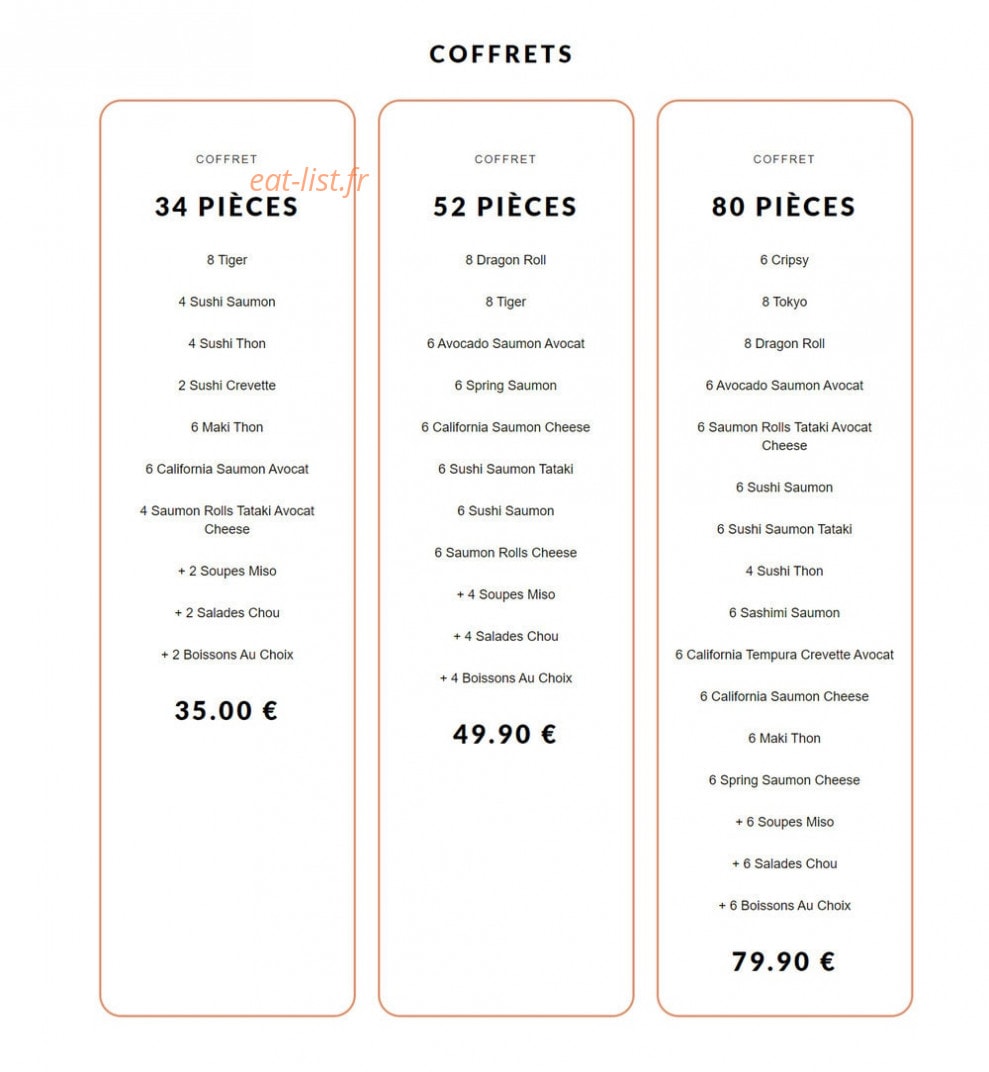 Sushibar — carte page 7