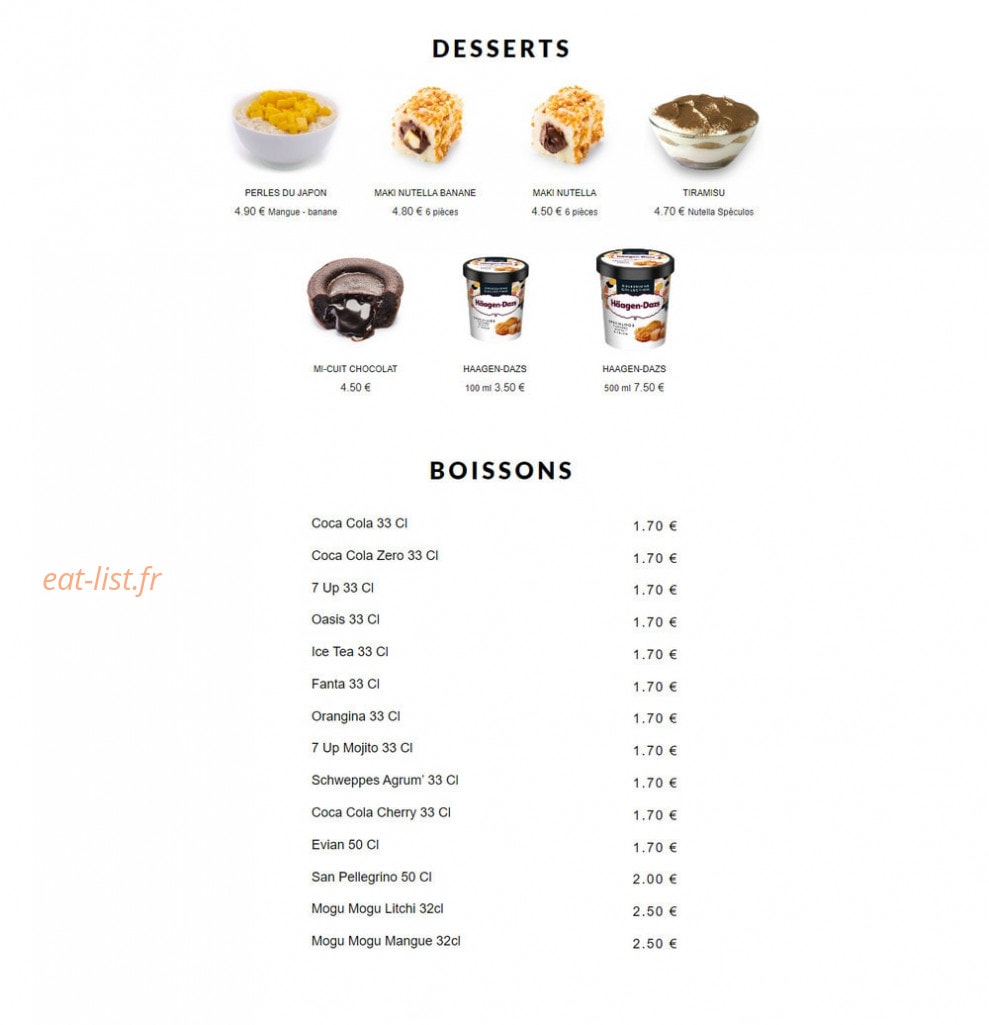 Sushibar — carte page 8