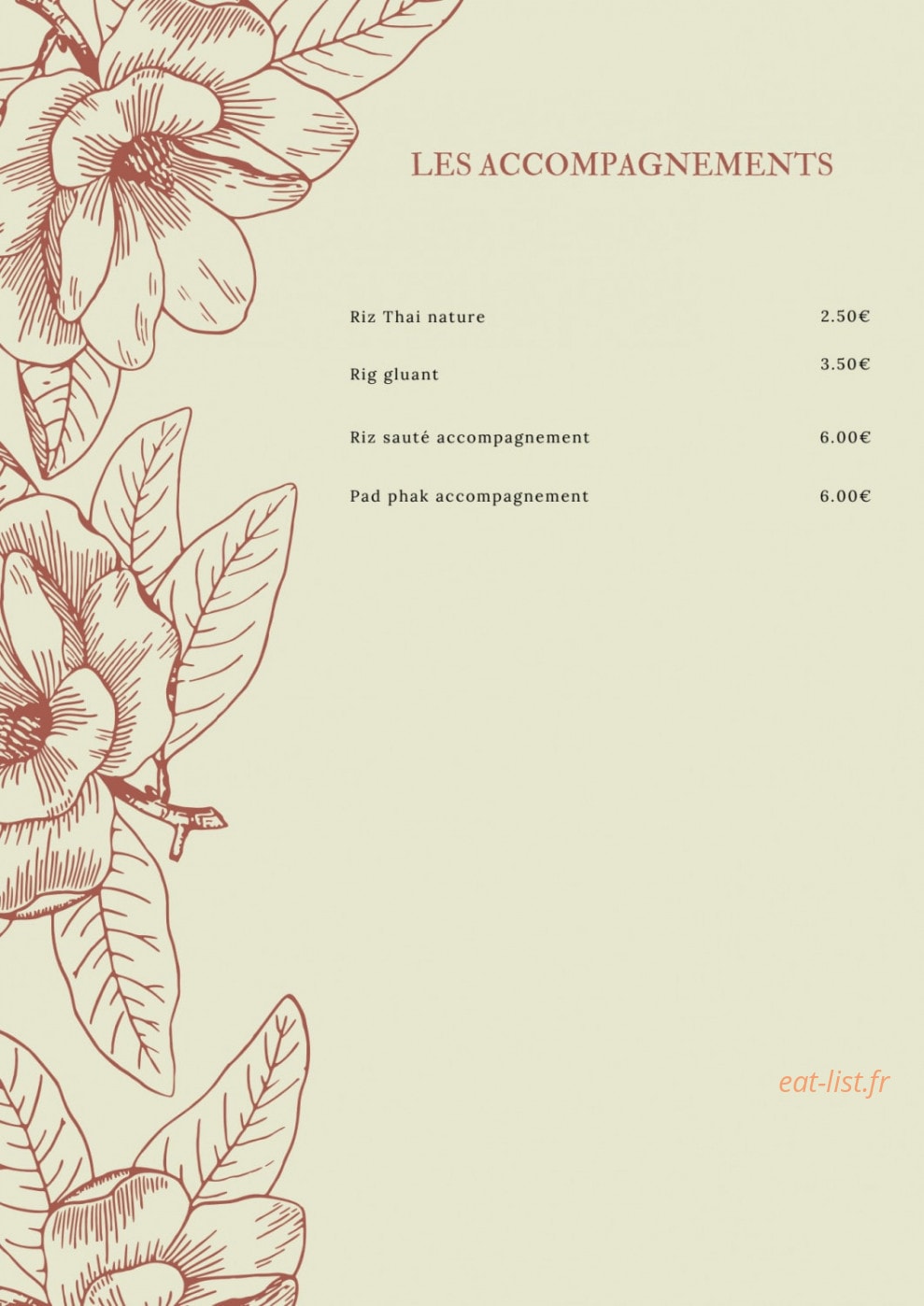 Thaï Sabaï — carte page 7
