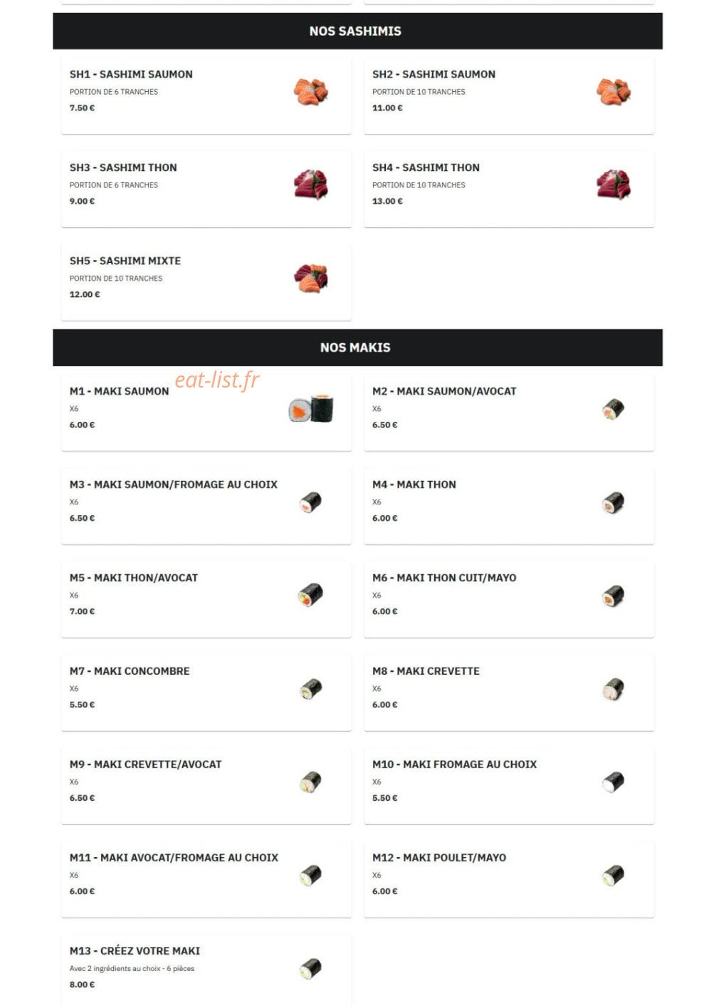 Wok & Sushi — carte page 9