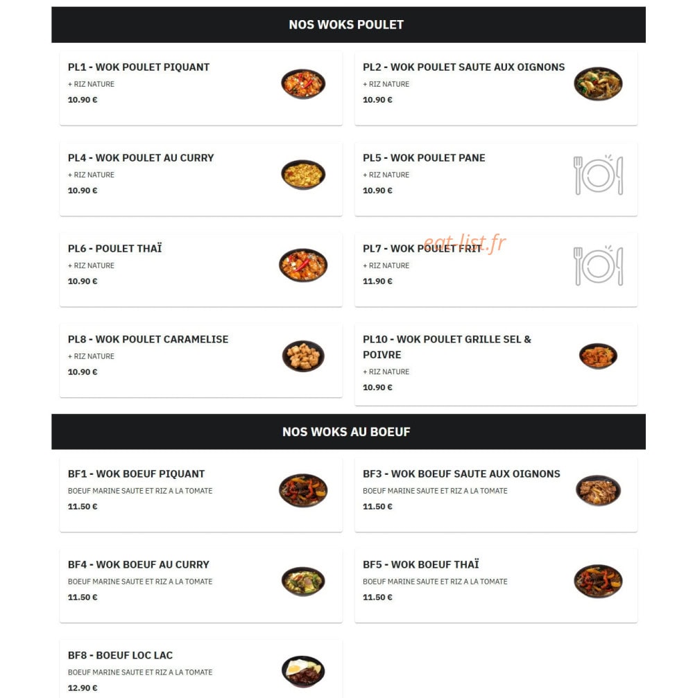Wok & Sushi — carte page 5