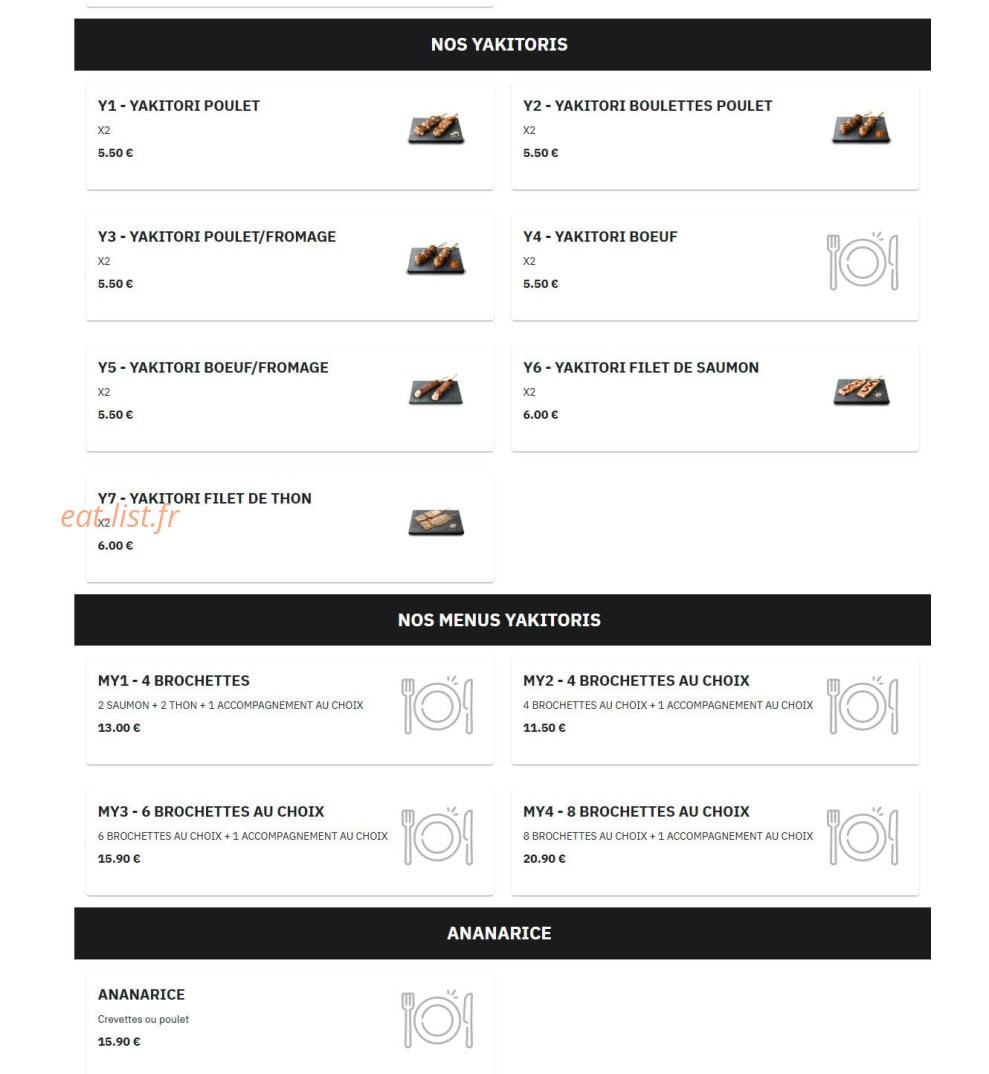 Wok & Sushi — carte page 4