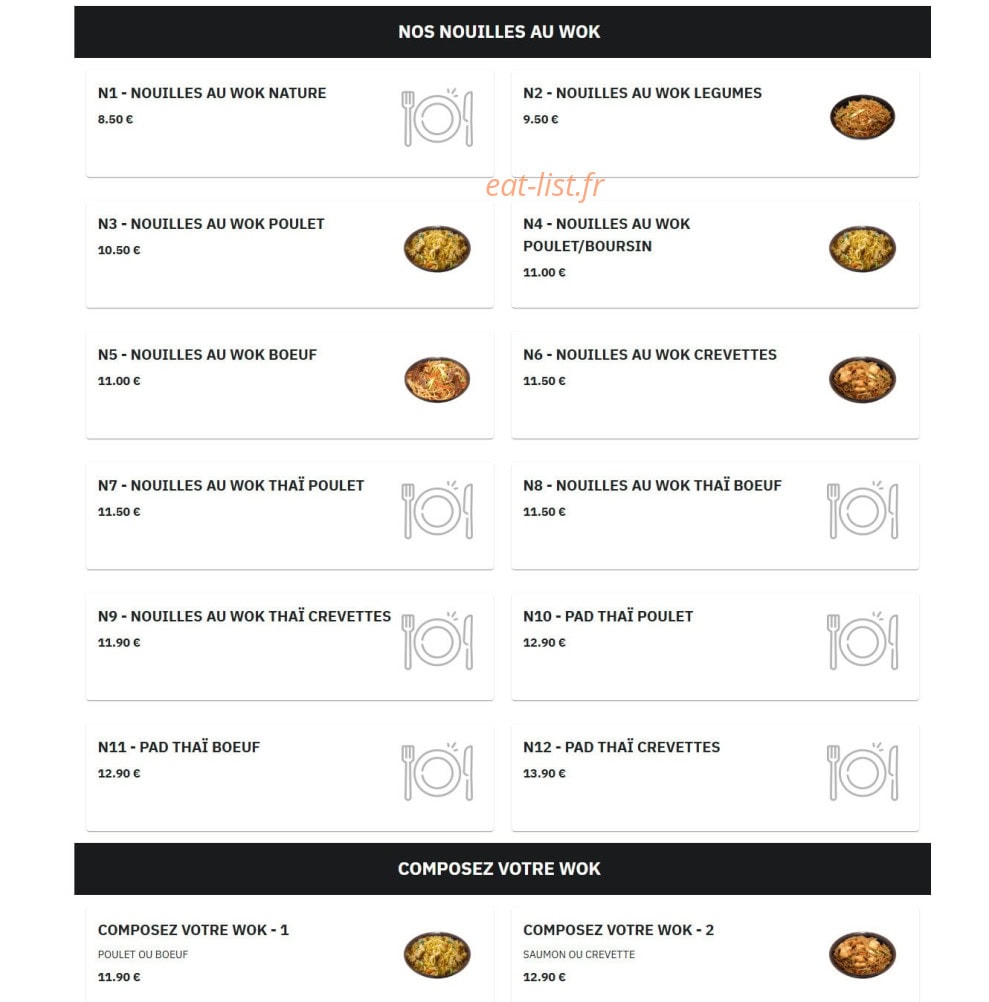 Wok & Sushi — carte page 7