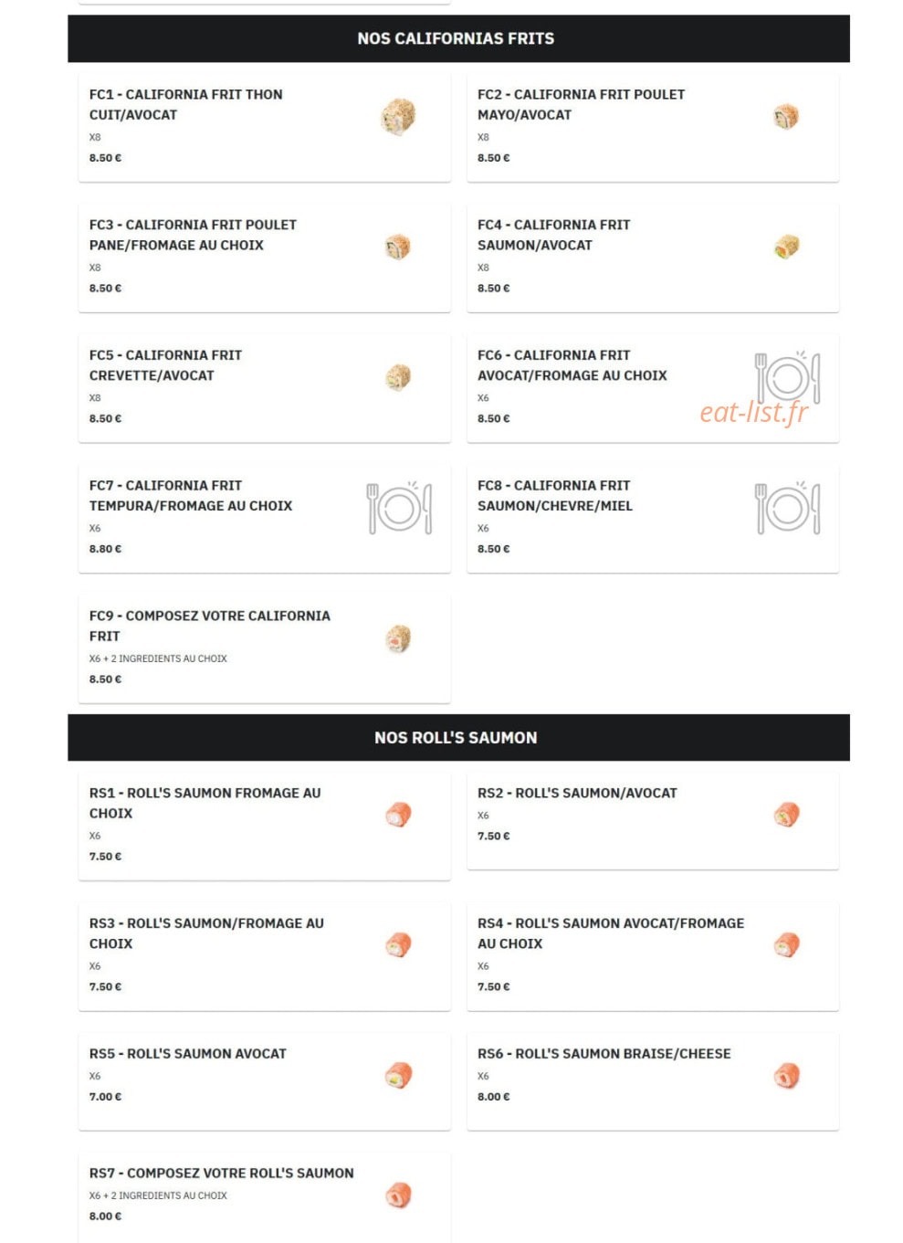 Wok & Sushi — carte page 13