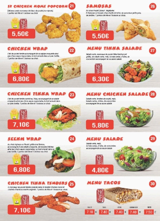 Chicken 93 — carte page 2
