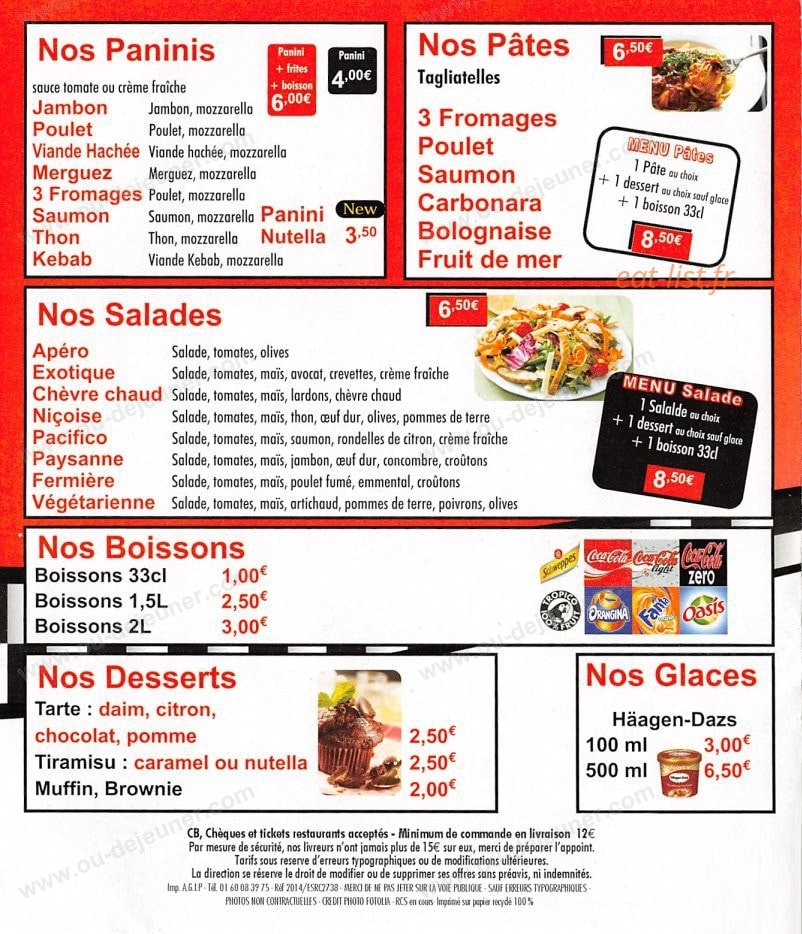Emirates pizza — carte page 4