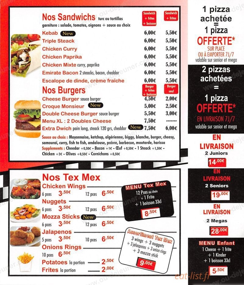 Emirates pizza — carte page 3
