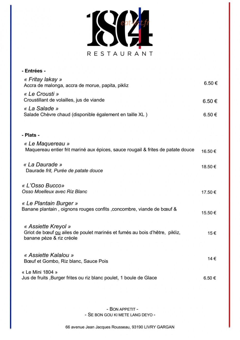 Le 1804 — carte page 1