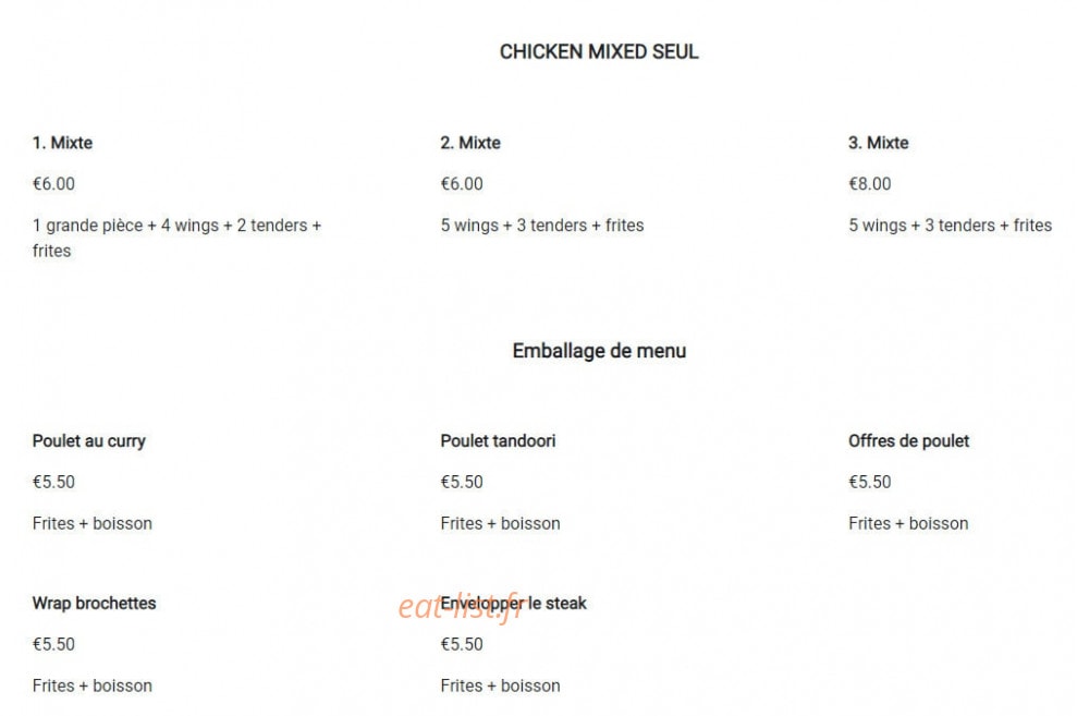 Mix cantine — carte page 5