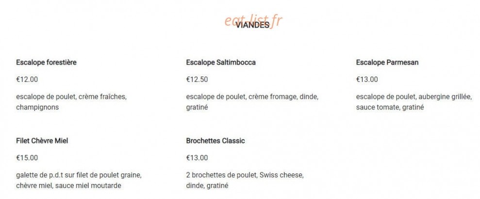 Mix cantine — carte page 2