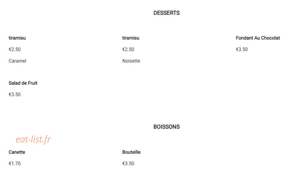 Mix cantine — carte page 8