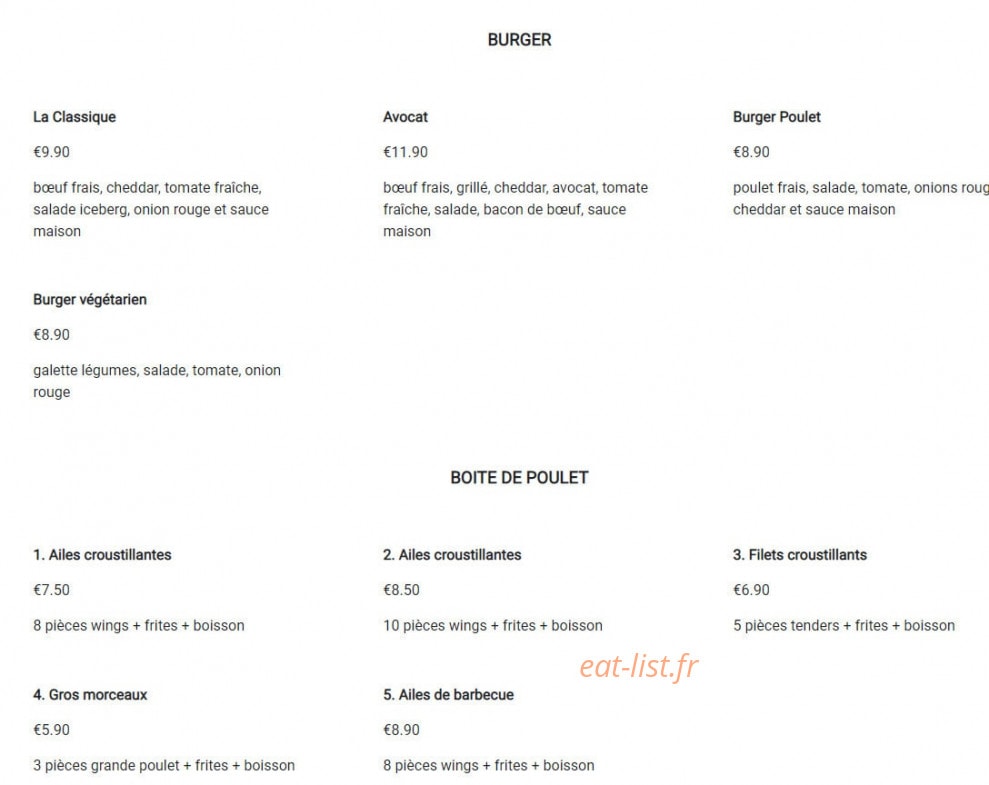 Mix cantine — carte page 3