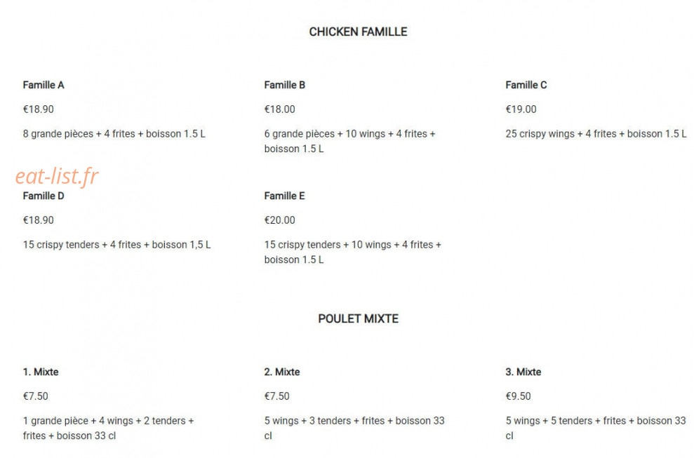 Mix cantine — carte page 4