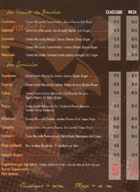 Pizza Del Fab' — carte page 3