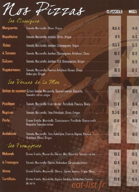 Pizza Del Fab' — carte page 2