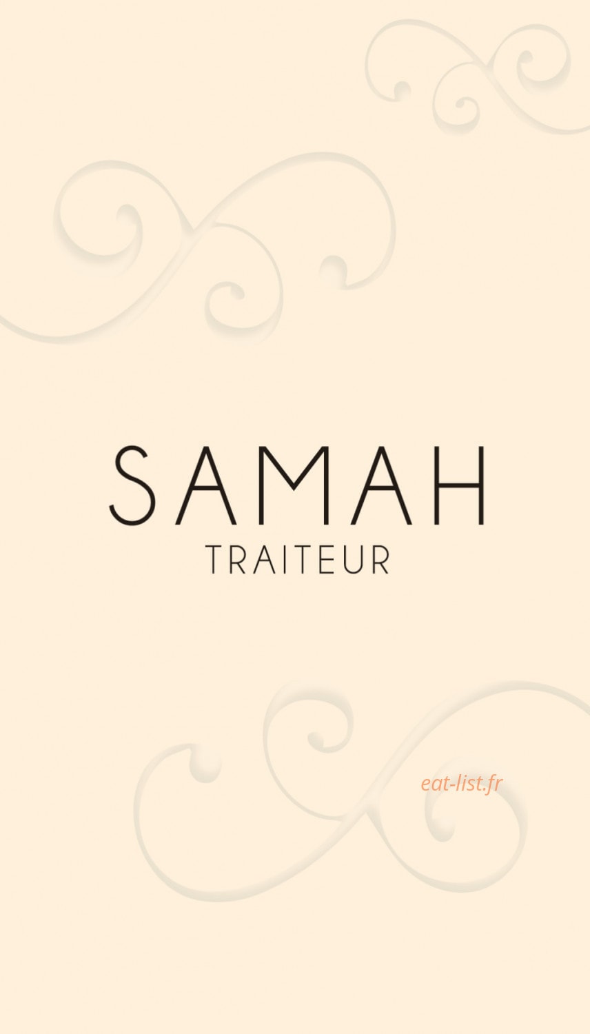 Samah Traiteur — carte page 1