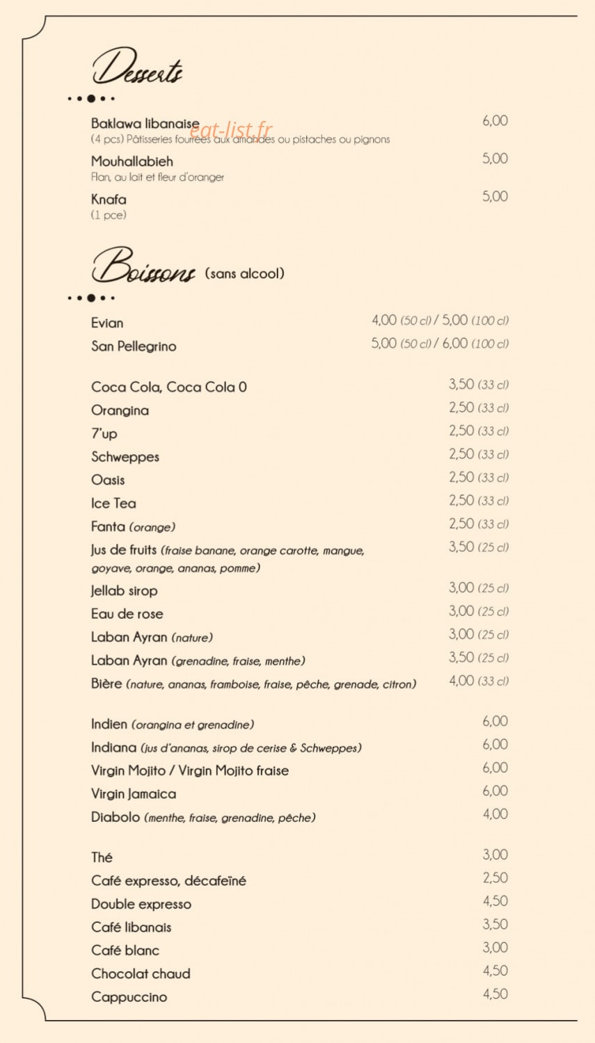 Samah Traiteur — carte page 5