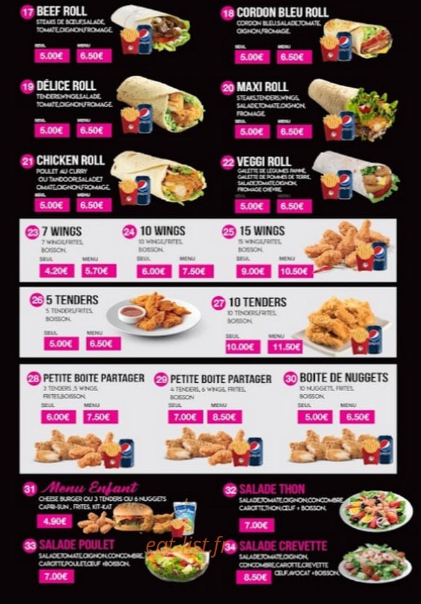 T20 Food World — carte page 2