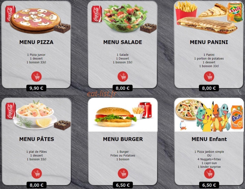 Vulcano Pizza — carte page 6