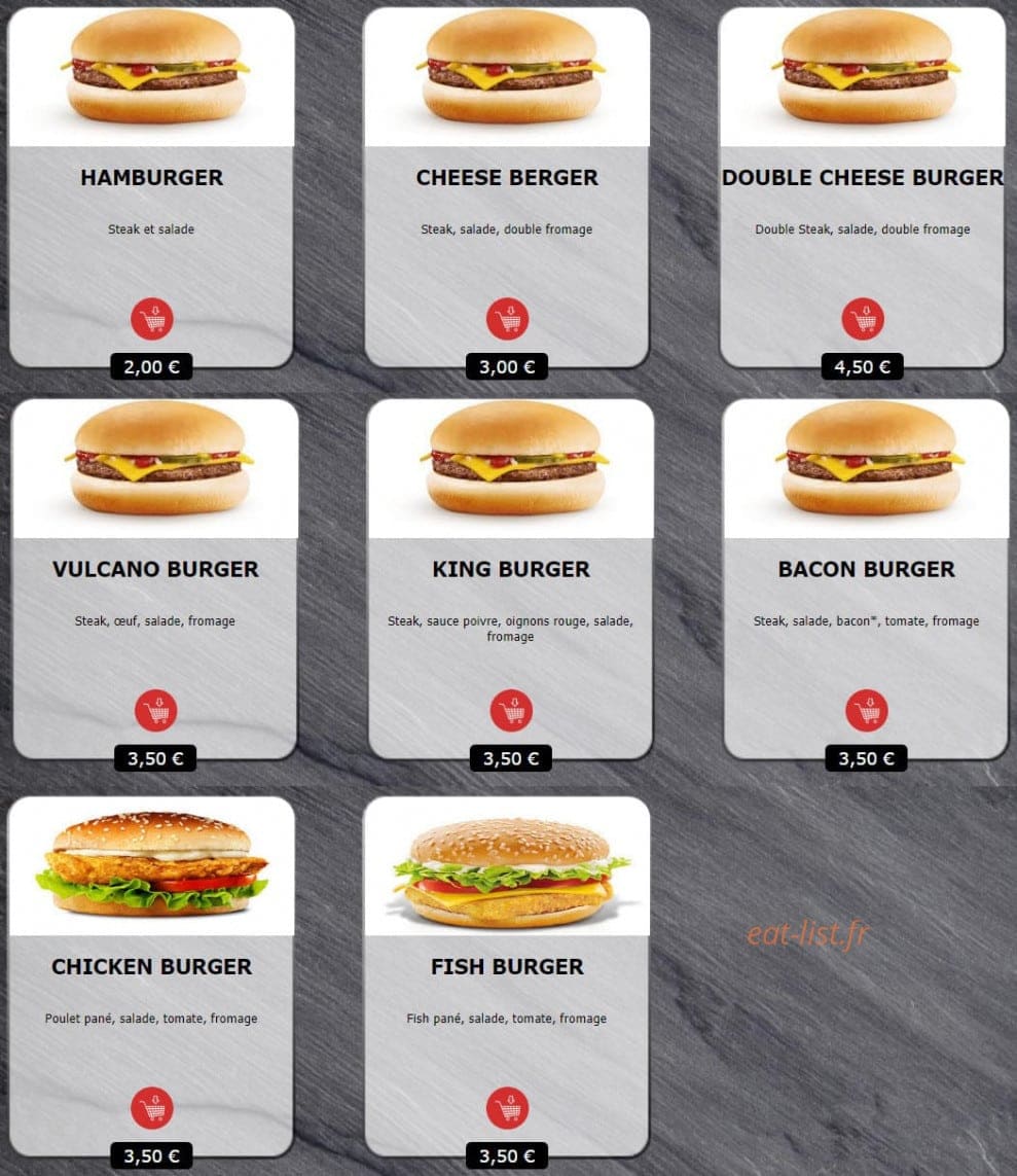 Vulcano Pizza — carte page 9