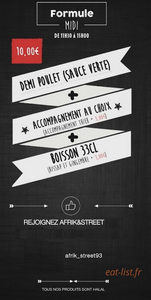 Afrik & street — carte page 6
