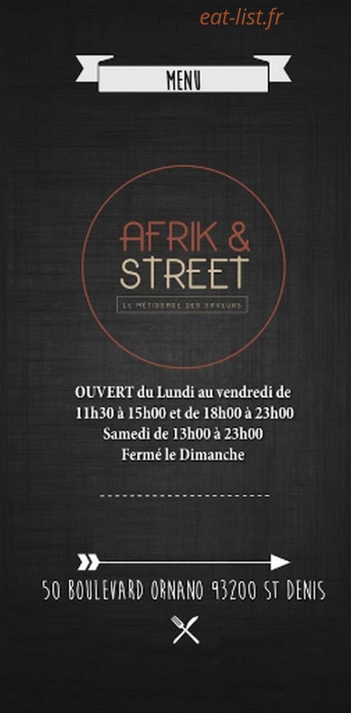 Afrik & street — carte page 1
