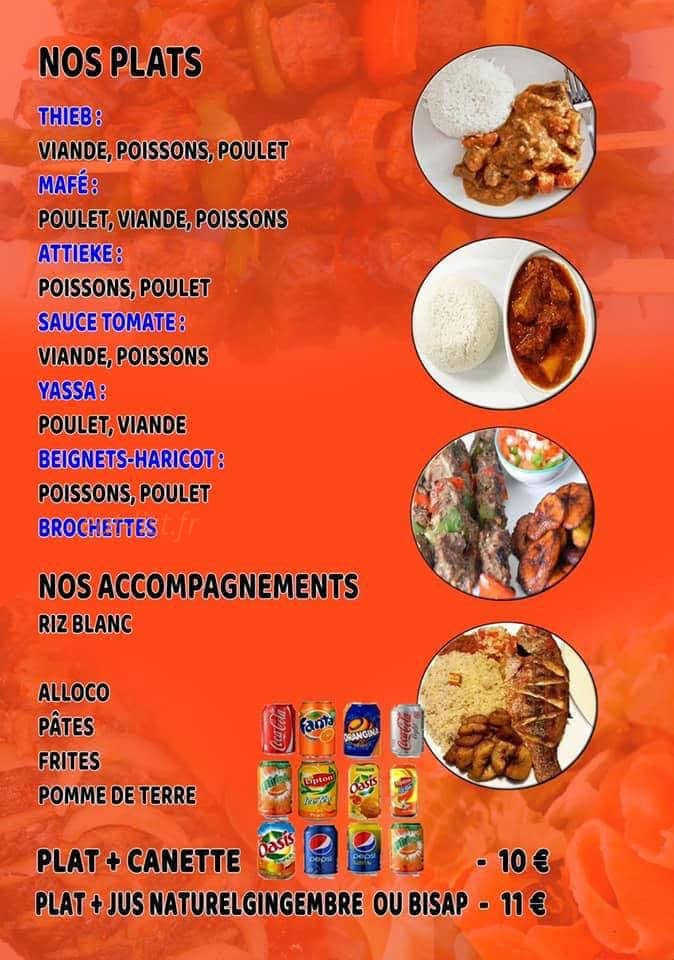 Best Africa food — carte page 1