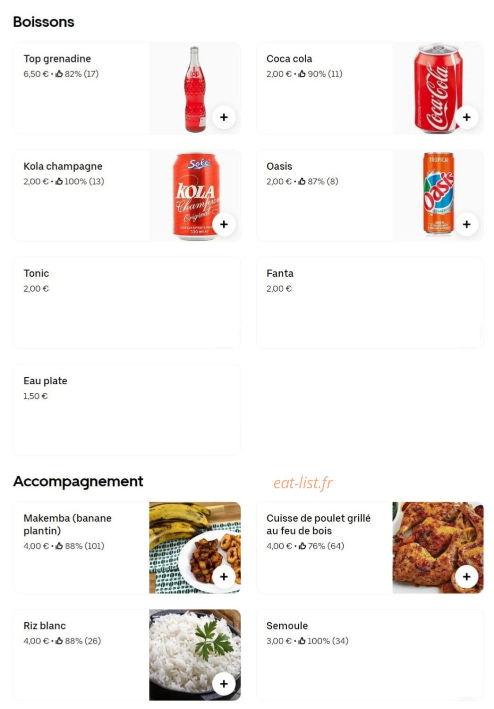 BK restaurant — carte page 3