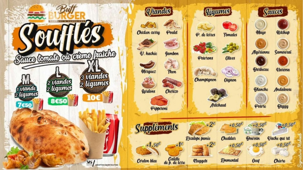 Buff burger — carte page 5