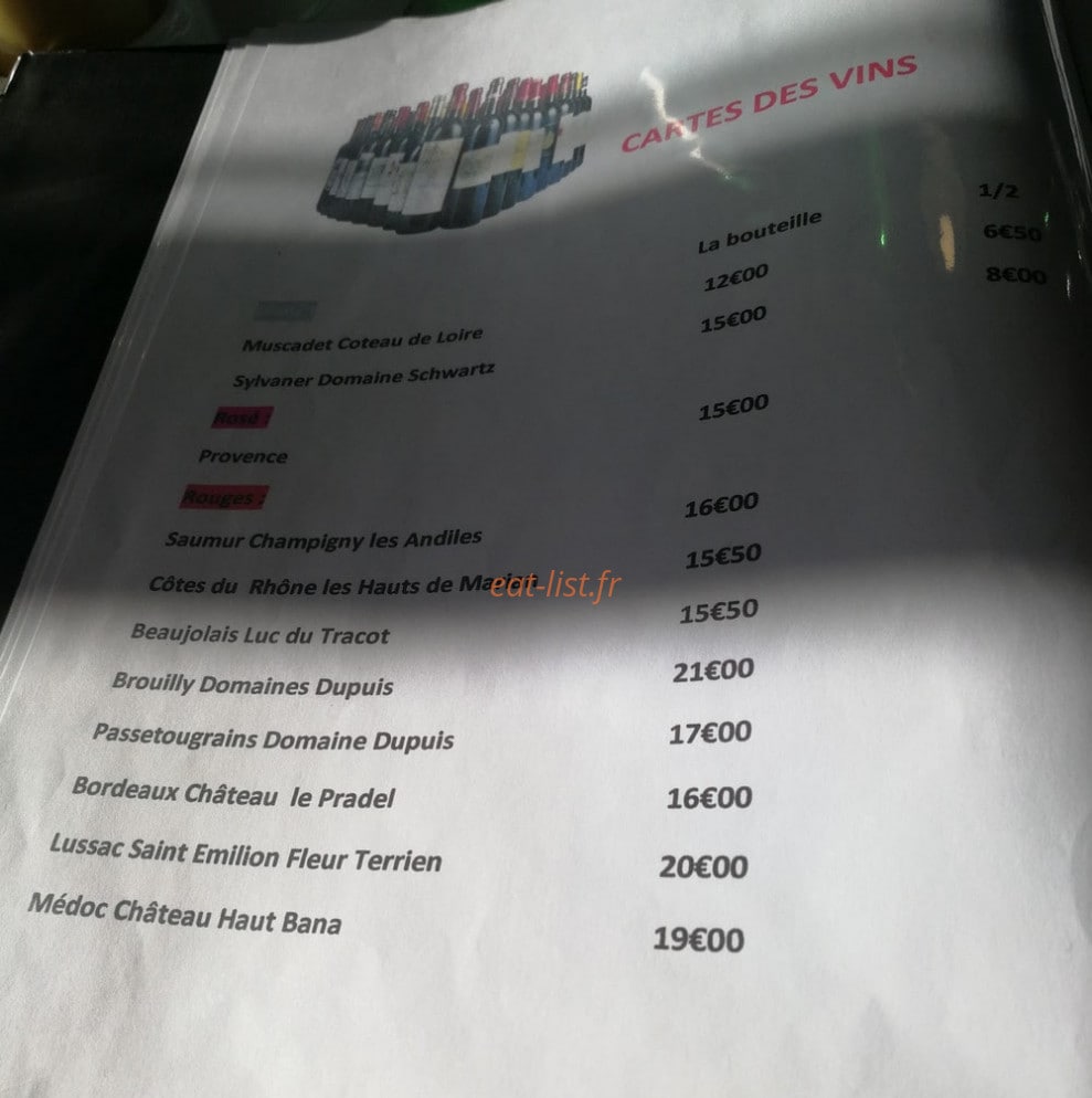 Cafe Bar Le Terminus — carte page 4