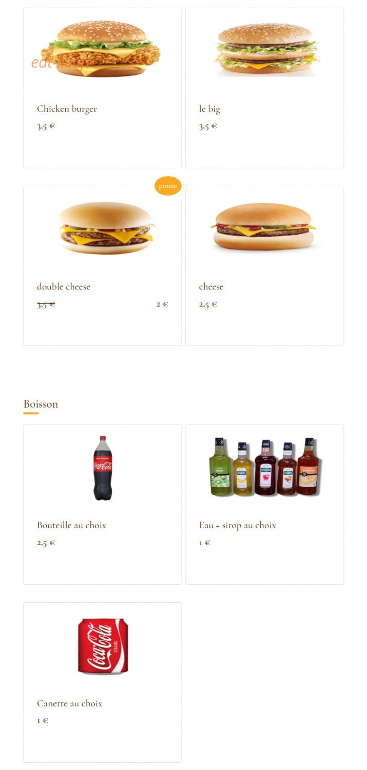 Chicken Grill — carte page 5