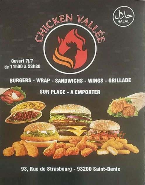 Chicken Vallée — carte page 1