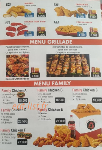 Chicken Vallée — carte page 4