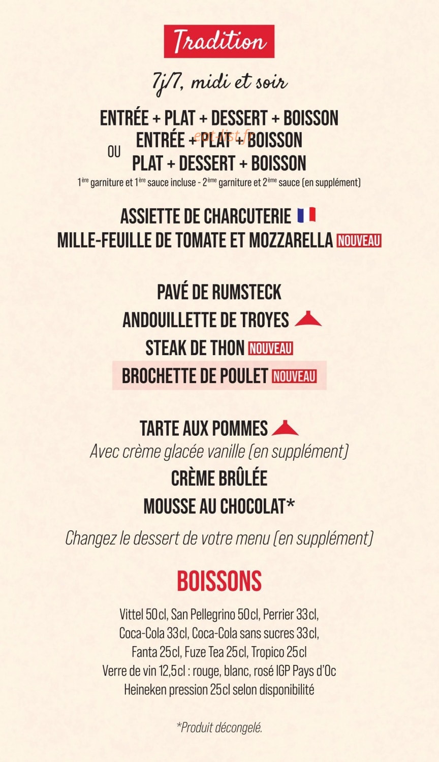 Courtepaille — carte page 4