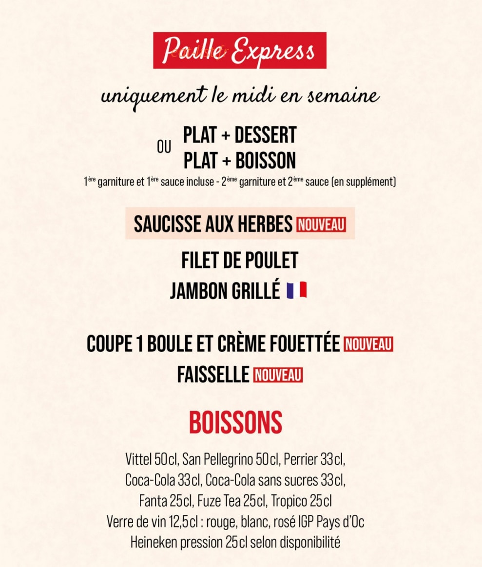 Courtepaille — carte page 2
