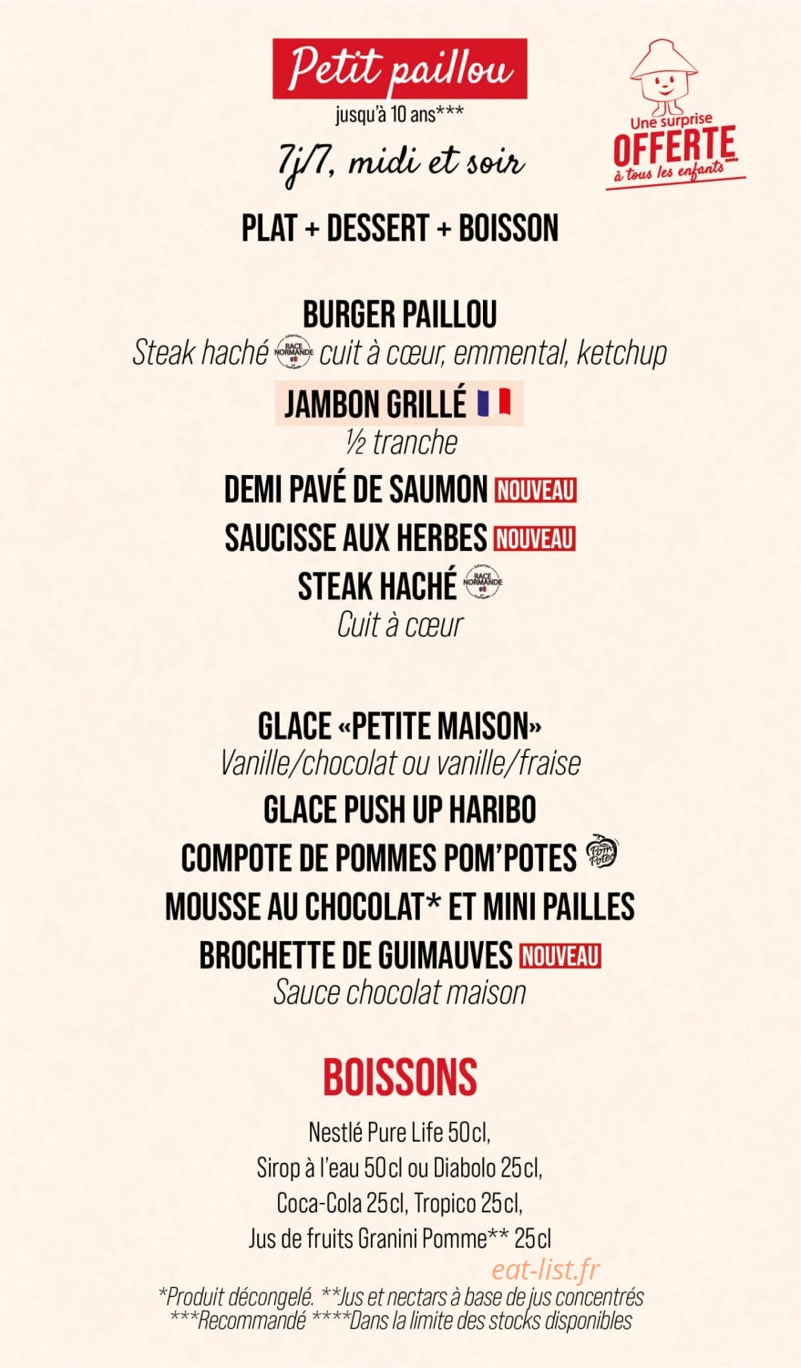 Courtepaille — carte page 3
